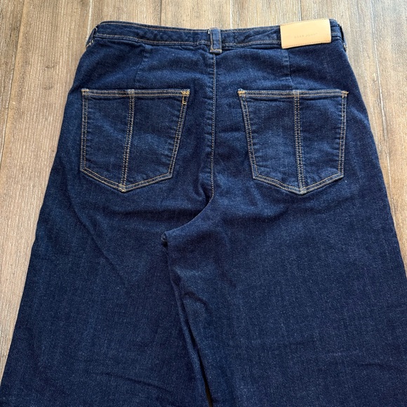 Dear John Jeans Straight Leg sz high Rise dark blue cropped - Picture 4 of 6